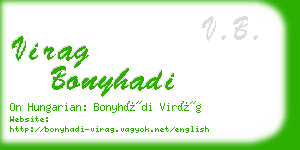 virag bonyhadi business card